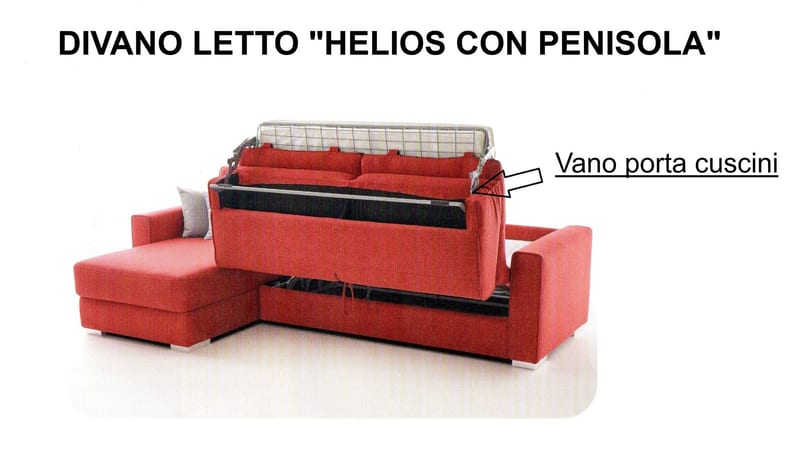 Mod. HELIOS - Divano Letto 3 Posti con Penisola by Nottiblu - Thumbnail 4