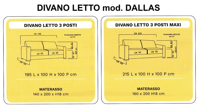Mod. DALLAS - Divano Letto 3 Posti by Nottiblu - Thumbnail 5