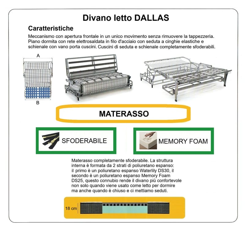 Mod. DALLAS - Divano Letto 3 Posti by Nottiblu - Thumbnail 6