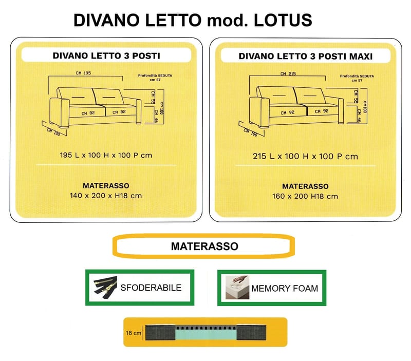 Mod. LOTUS - Divano Letto 3 Posti by Nottiblu - Thumbnail 4